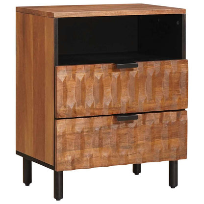 Nachtkastje met lade Bruin 50 x 33 x 60 cm Massief Mango Hout