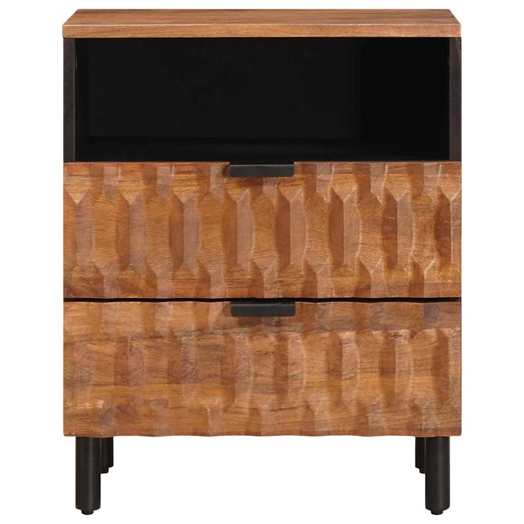 Nachtkastje met lade Bruin 50 x 33 x 60 cm Massief Mango Hout