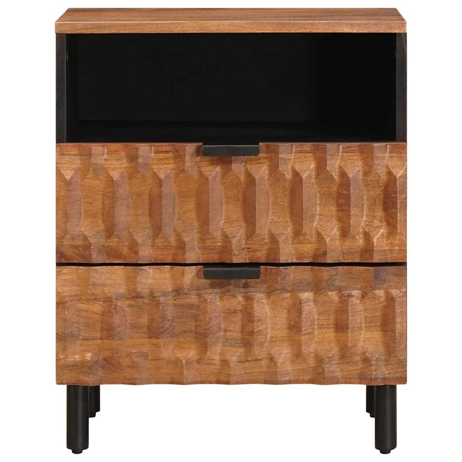Nachtkastje met lade Bruin 50 x 33 x 60 cm Massief Mango Hout