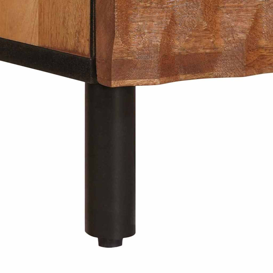 Nachtkastje met lade Bruin 50 x 33 x 60 cm Massief Mango Hout