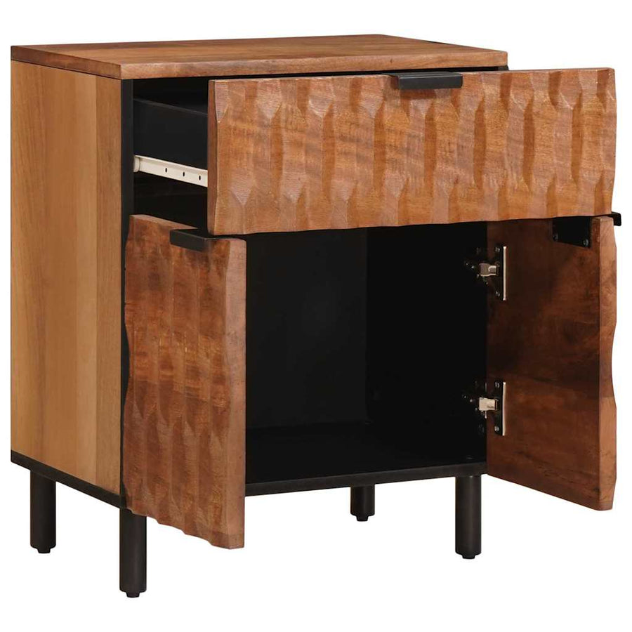 Nachtkastje met lade Bruin 50 x 33 x 60 cm Massief Mango Hout