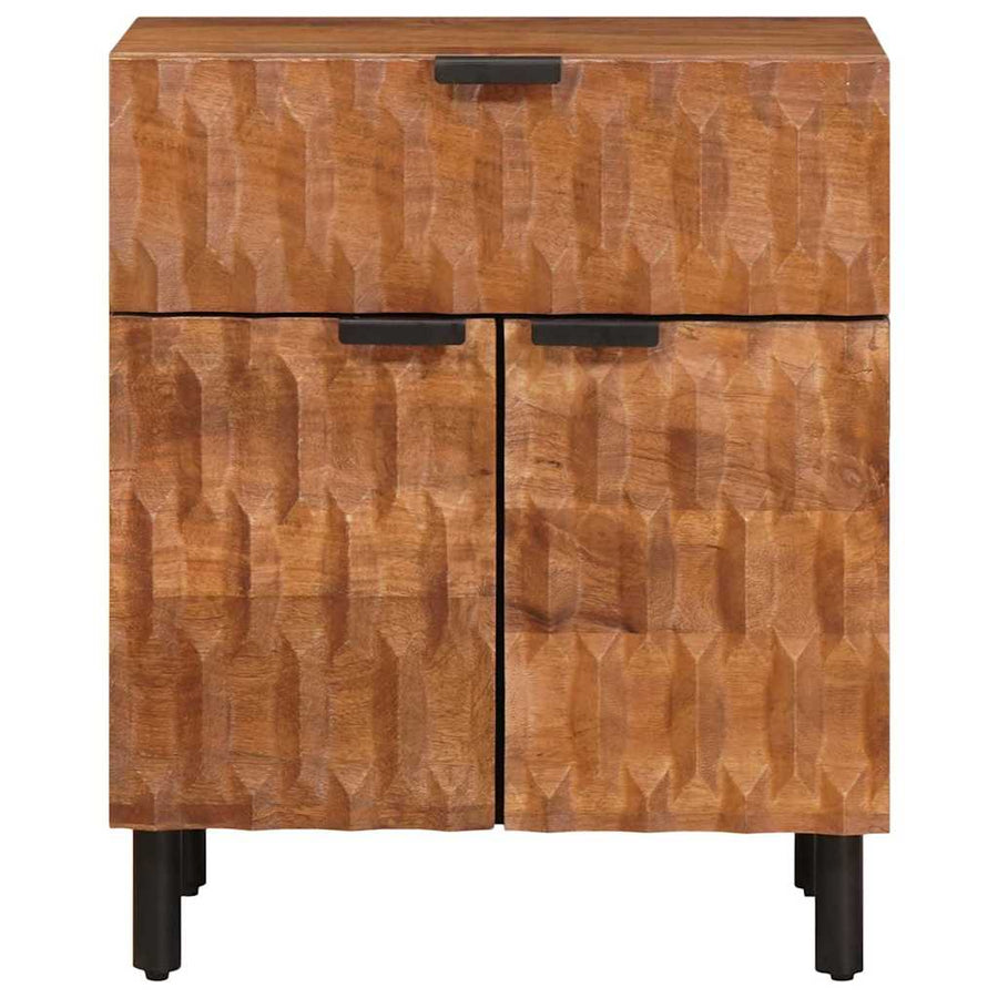 Nachtkastje met lade Bruin 50 x 33 x 60 cm Massief Mango Hout