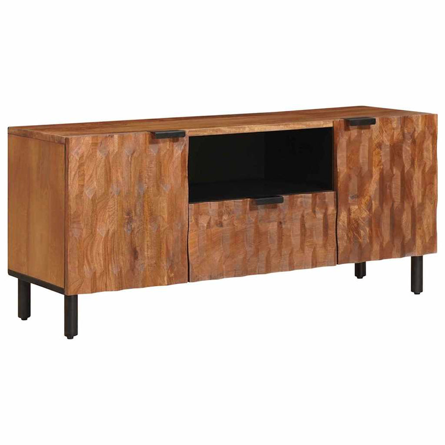 TV-kast met lade Acacia Bruine Afwerking 105 x 33,5 x 46 cm