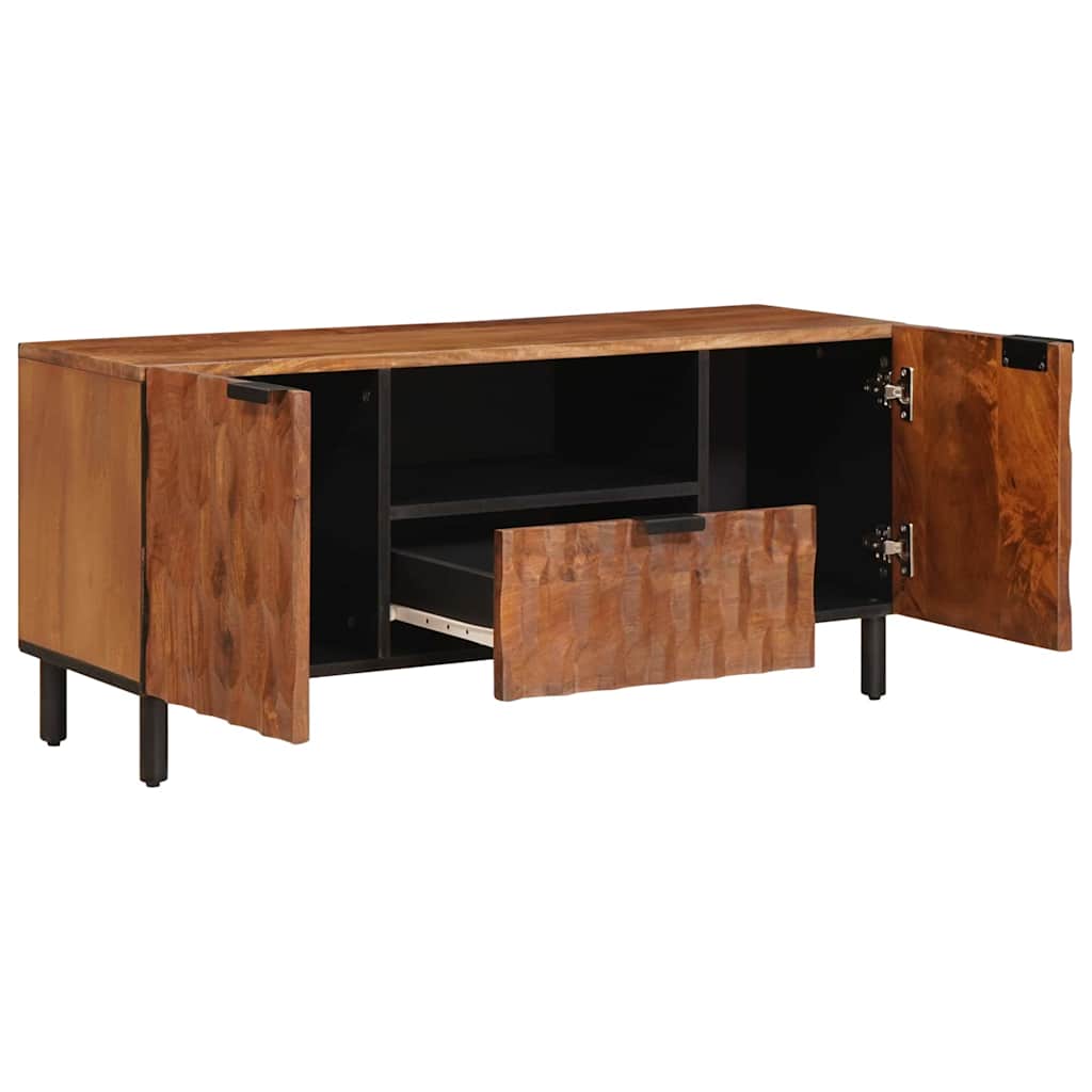 TV-kast met lade Acacia Bruine Afwerking 105 x 33,5 x 46 cm
