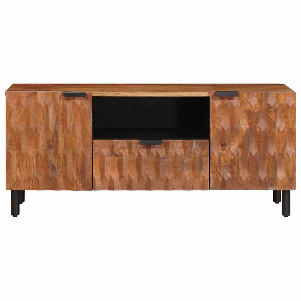 TV-kast met lade Acacia Bruine Afwerking 105 x 33,5 x 46 cm
