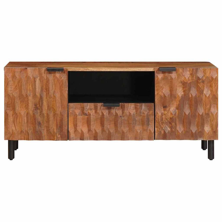 TV-kast met lade Acacia Bruine Afwerking 105 x 33,5 x 46 cm