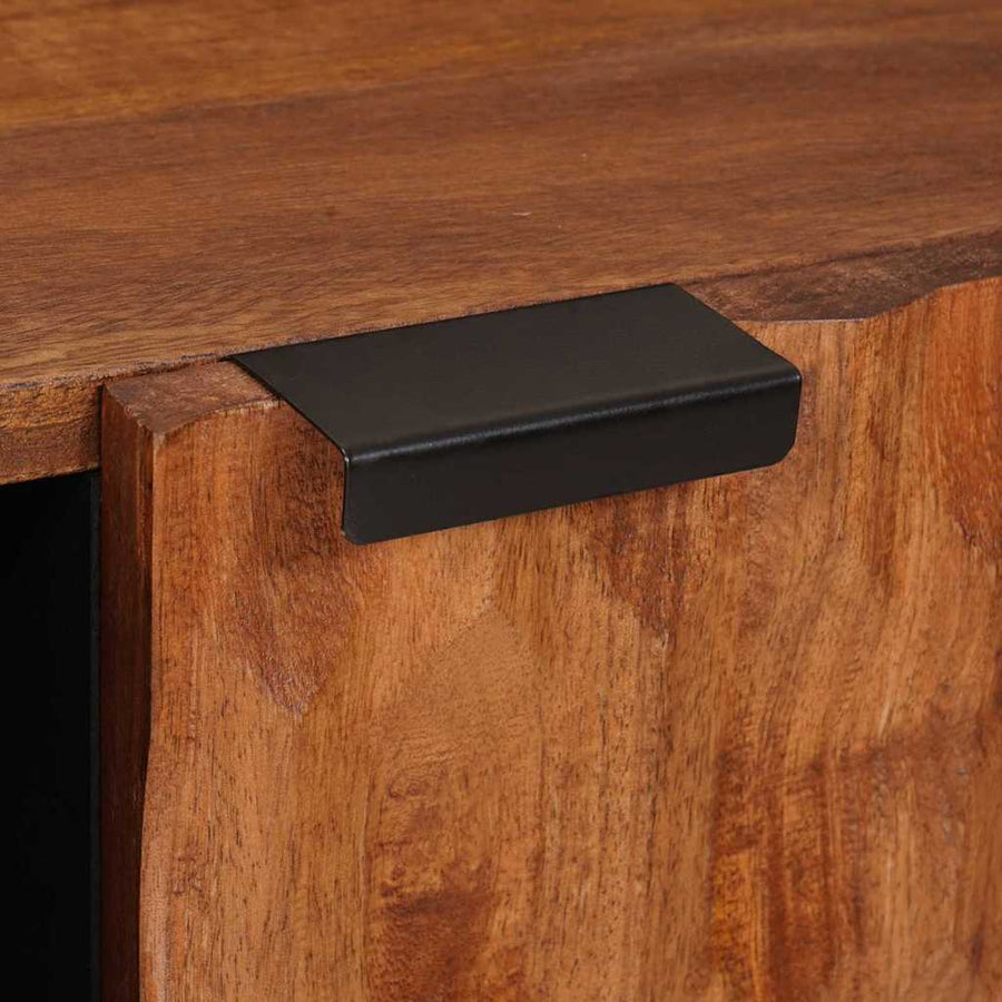 TV-kast met opslag Acacia Bruine Afwerking 80 x 31,5 x 46 cm