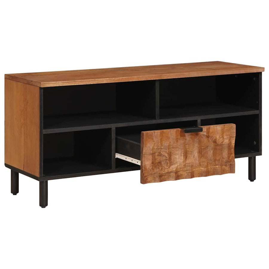 TV-kast met lade Acacia Bruine Afwerking 100 x 33,5 x 46 cm