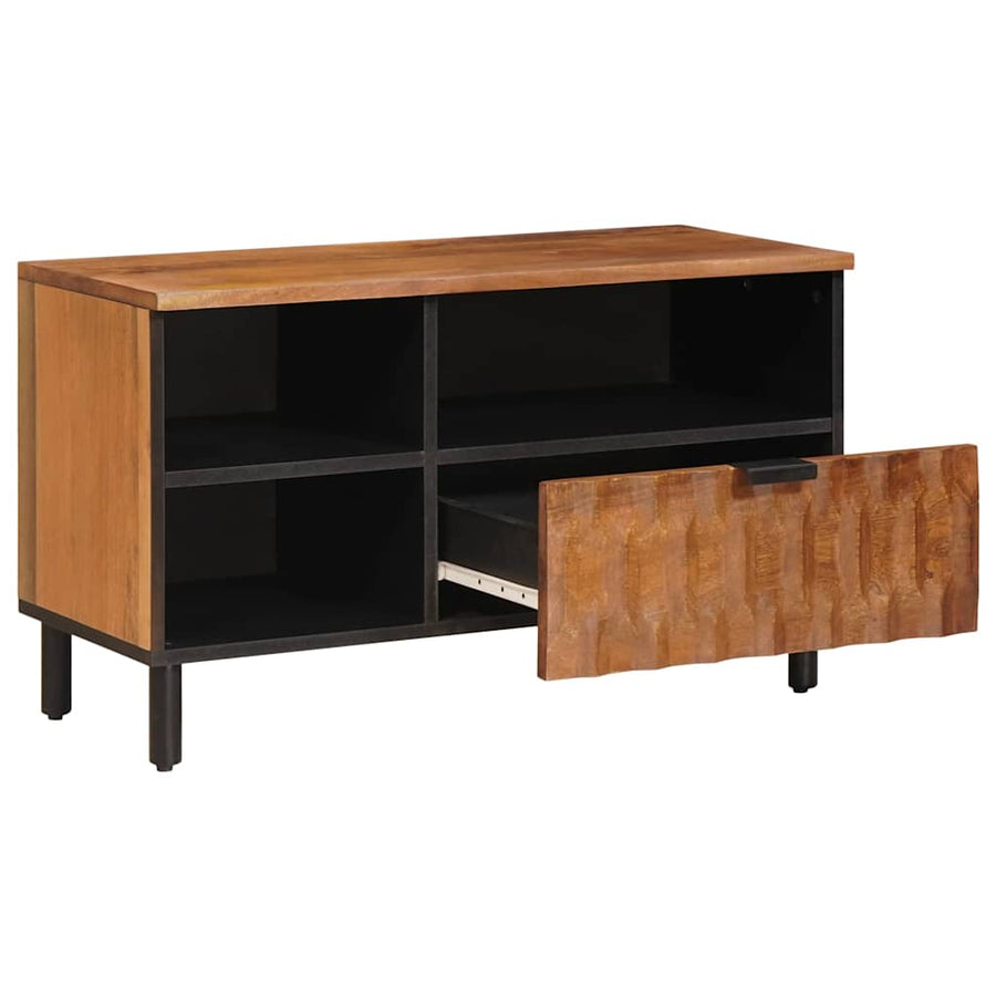 TV-kast met lade Acacia Bruine Afwerking 80 x 33,5 x 46 cm
