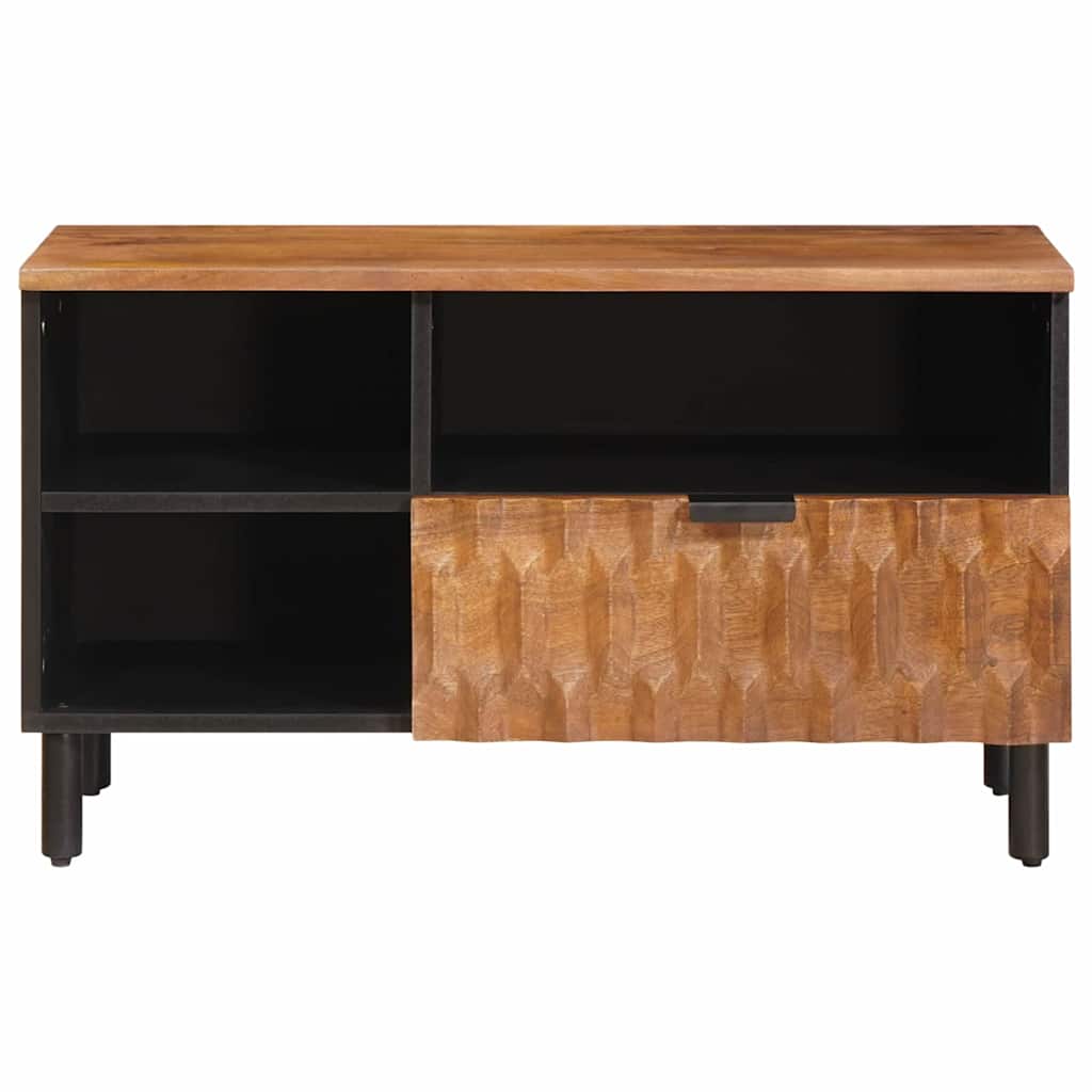 TV-kast met lade Acacia Bruine Afwerking 80 x 33,5 x 46 cm