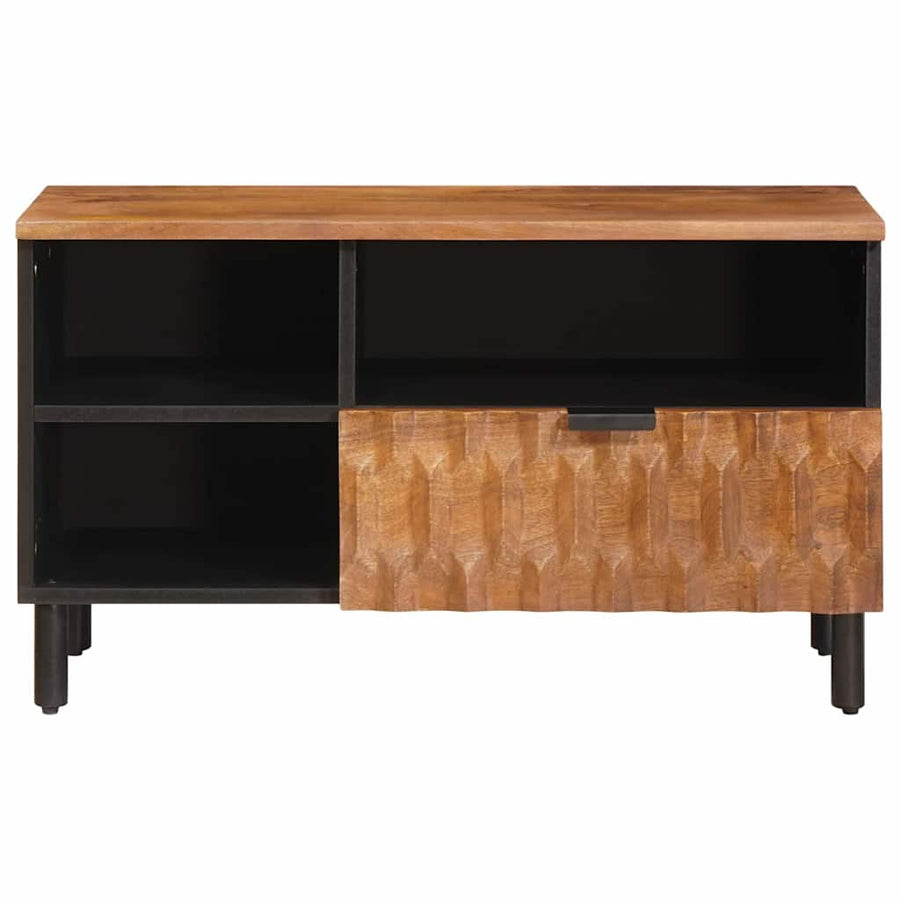 TV-kast met lade Acacia Bruine Afwerking 80 x 33,5 x 46 cm