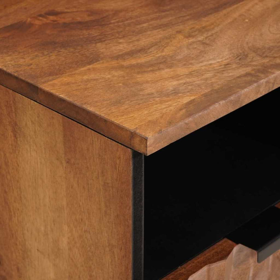 TV-kast met lade Acacia Bruine Afwerking 100 x 33,5 x 46 cm