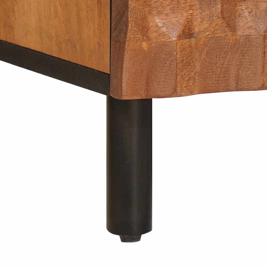 TV-kast met lade Acacia Bruine Afwerking 100 x 33,5 x 46 cm