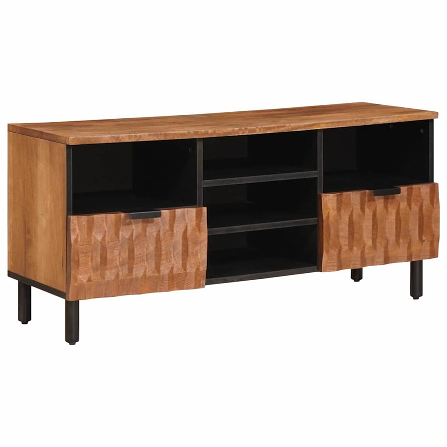 TV-kast met lade Acacia Bruine Afwerking 100 x 33,5 x 46 cm