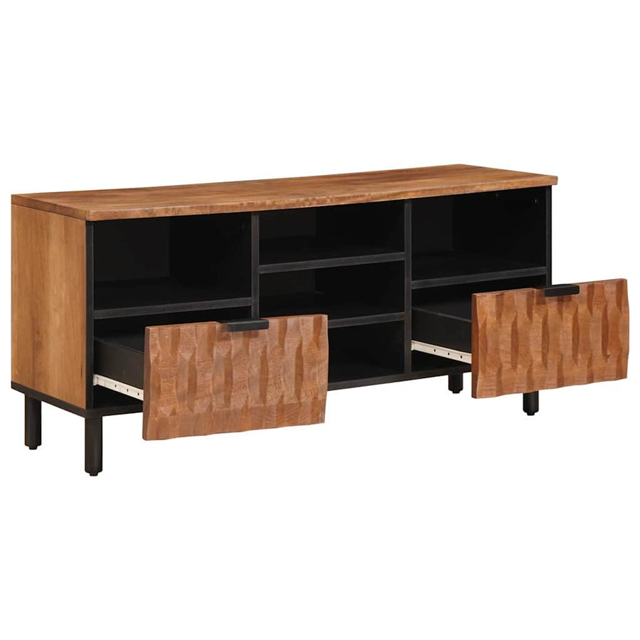 TV-kast met lade Acacia Bruine Afwerking 100 x 33,5 x 46 cm