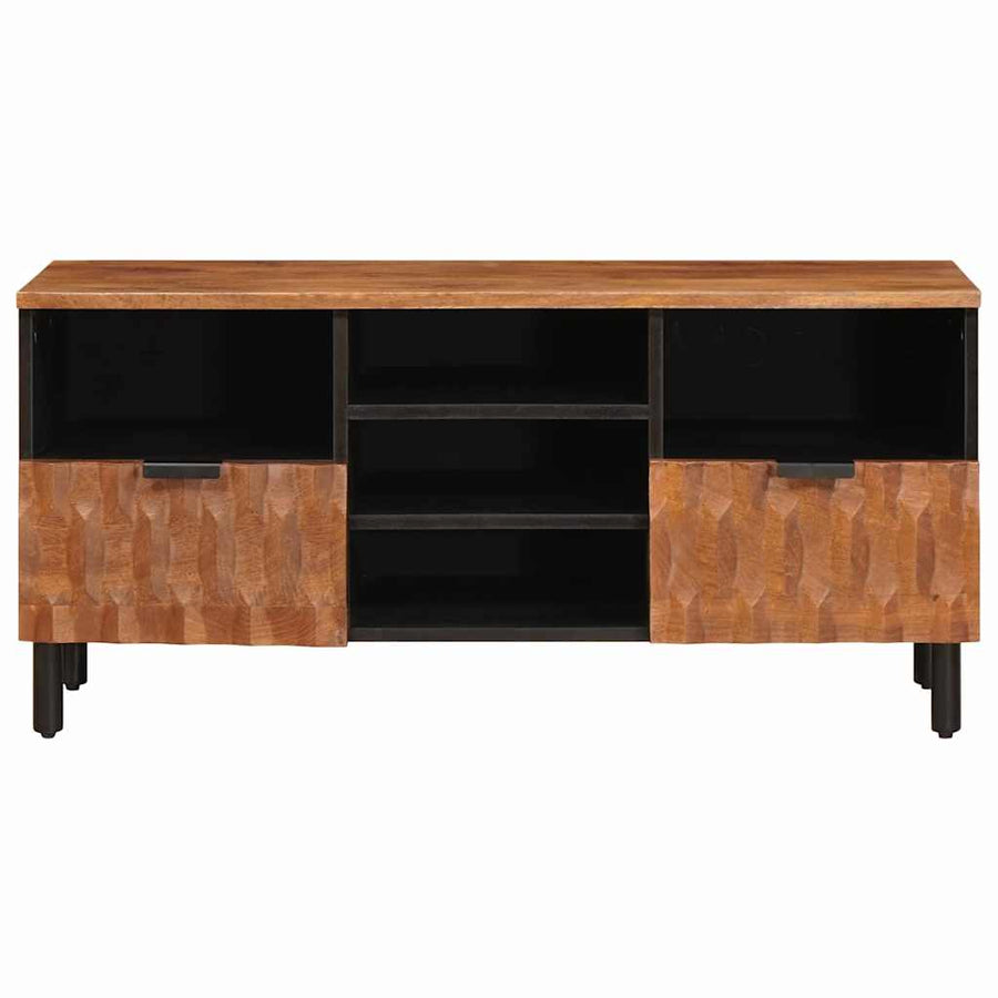 TV-kast met lade Acacia Bruine Afwerking 100 x 33,5 x 46 cm
