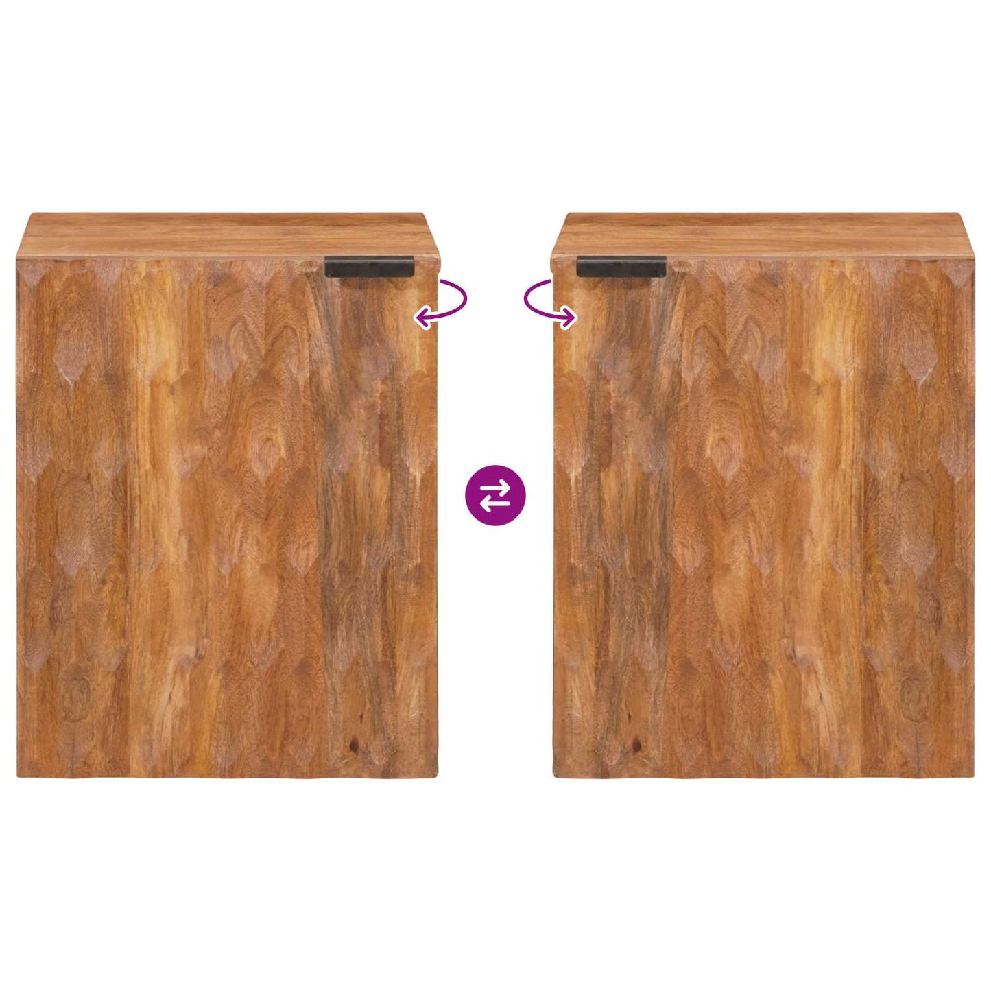 Badkamer Hangkast Effen Bruin Acacia bruin afwerking