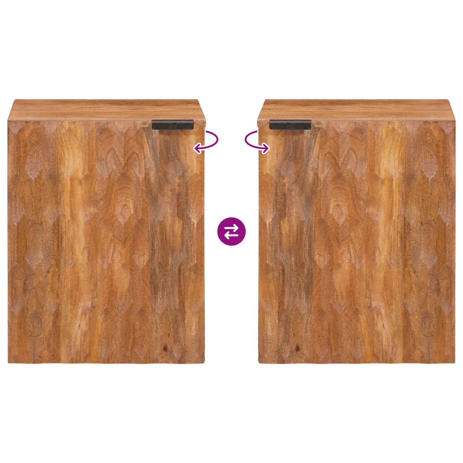 Badkamer Hangkast Effen Bruin Acacia bruin afwerking