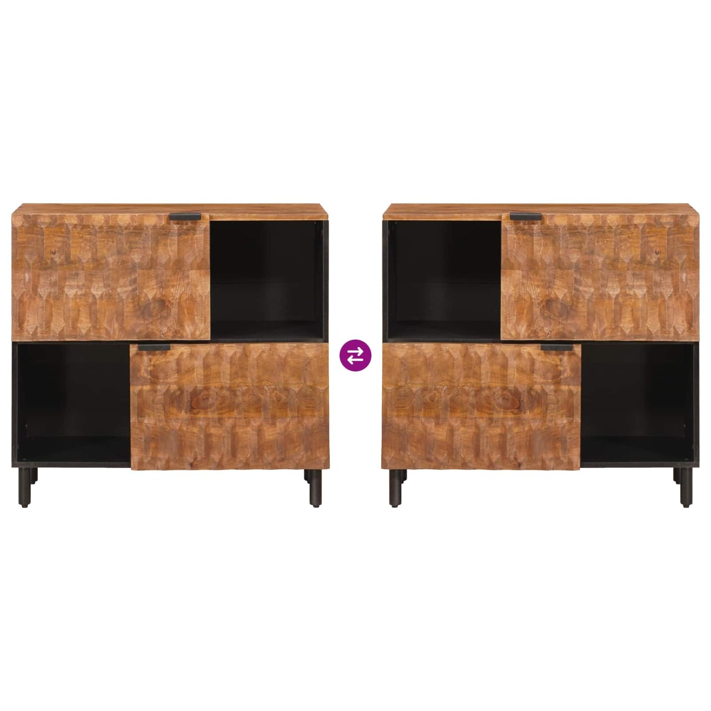 Dressoir Effen Acacia Bruine Afwerking Acacia bruin afwerking