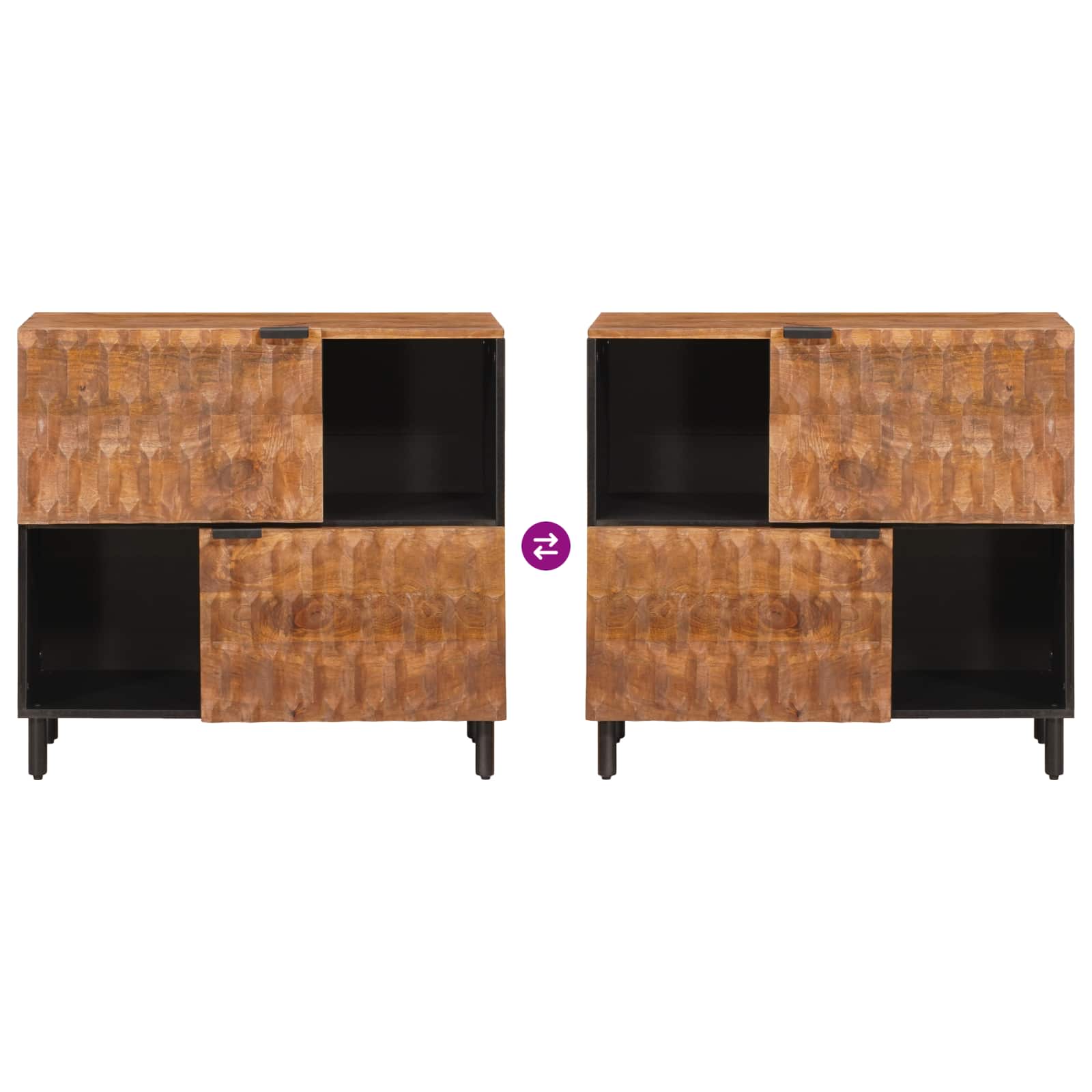 Dressoir Effen Acacia Bruine Afwerking Acacia bruin afwerking
