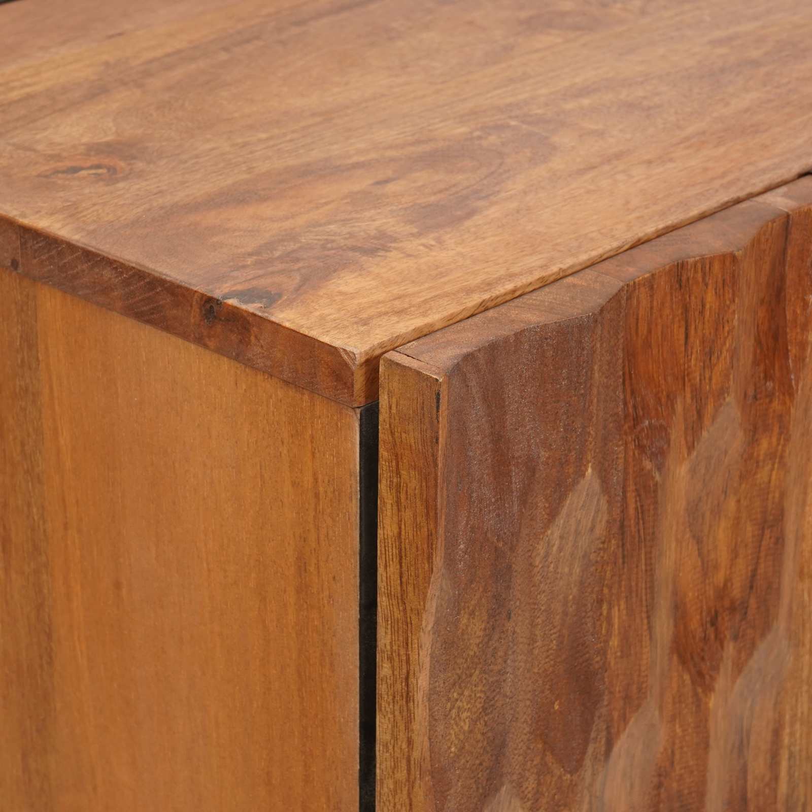 Hoge kast Effen Acacia Bruine Afwerking