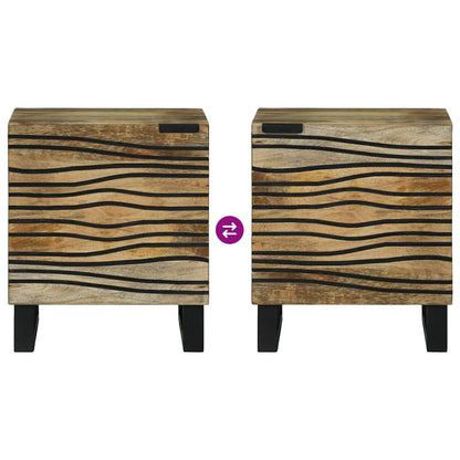 Nachtkastjes Bruin en zwart 40 x 33.5 x 46 cm