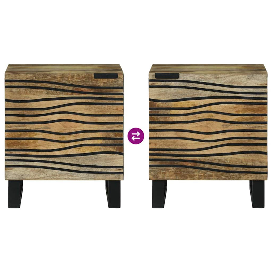 Nachtkastjes Bruin en zwart 40 x 33.5 x 46 cm