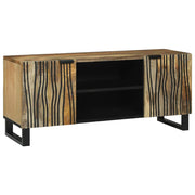 Tv-meubel 105x33x46 cm bewerkt hout bruin wandmontage