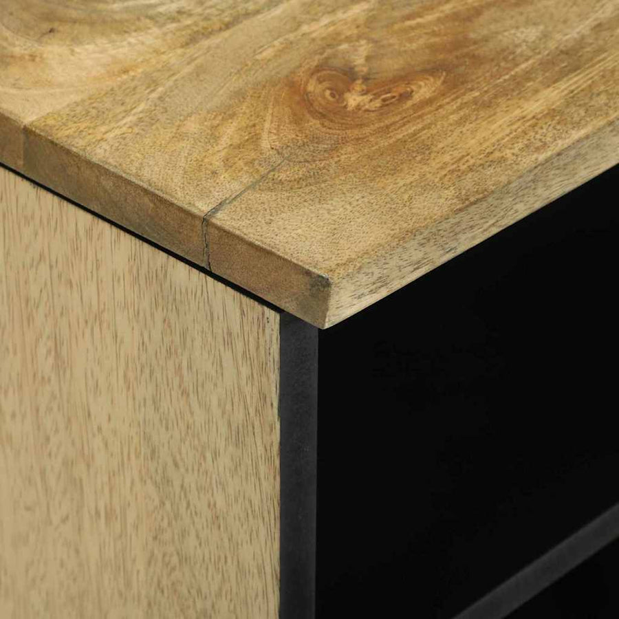 Mediakast met lade met plank met opslag Bruin 80 x 33.5 x 46 cm massief mangohout