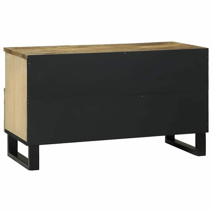 Mediakast met lade met plank met opslag Bruin 80 x 33.5 x 46 cm massief mangohout