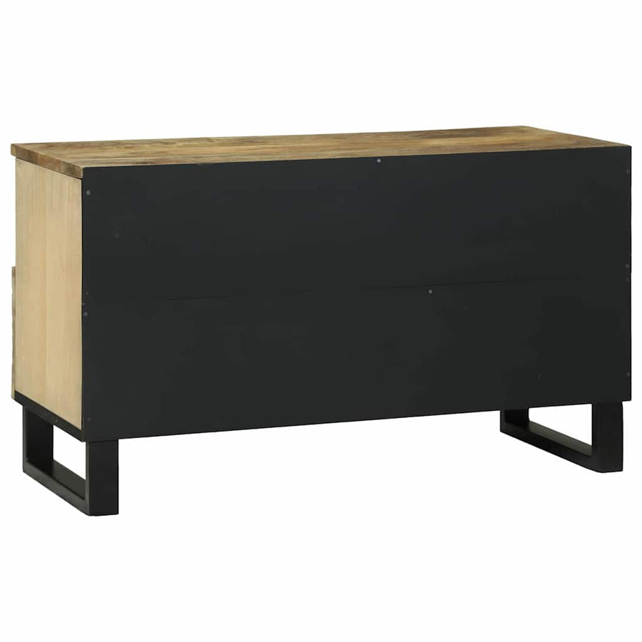Mediakast met lade met plank met opslag Bruin 80 x 33.5 x 46 cm massief mangohout