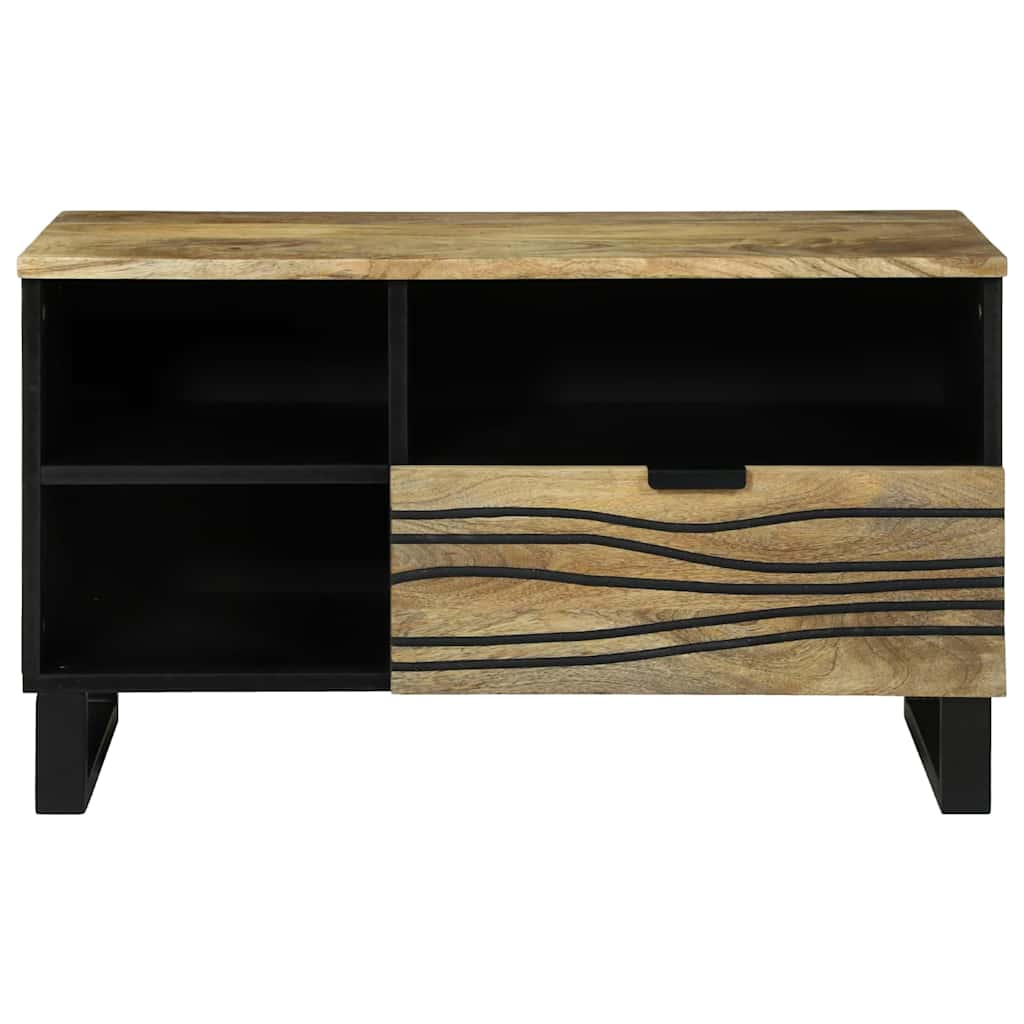 Mediakast met lade met plank met opslag Bruin 80 x 33.5 x 46 cm massief mangohout