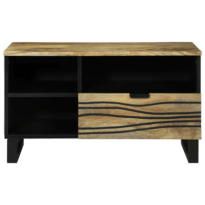 Mediakast met lade met plank met opslag Bruin 80 x 33.5 x 46 cm massief mangohout
