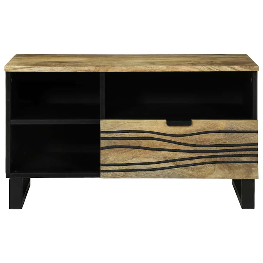 Mediakast met lade met plank met opslag Bruin 80 x 33.5 x 46 cm massief mangohout