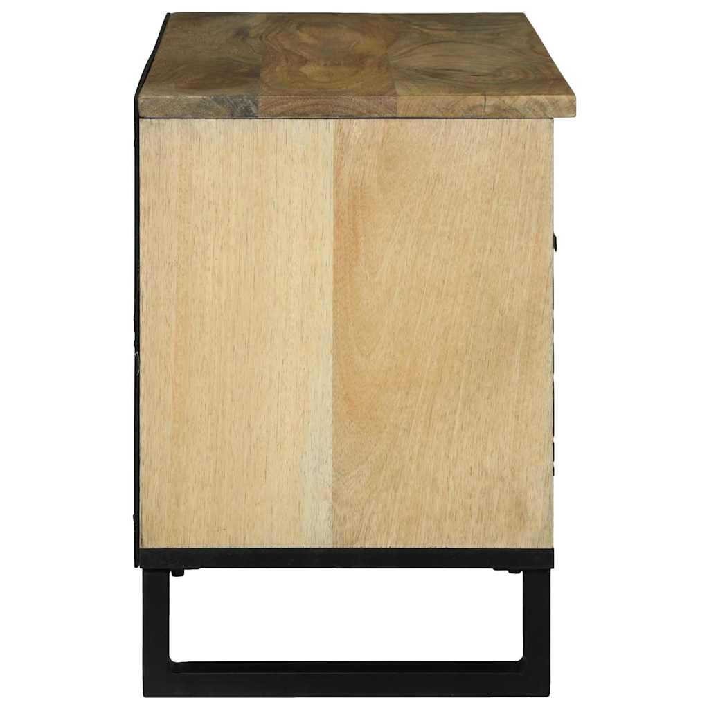 Mediakast met lade met plank met opslag Bruin 80 x 33.5 x 46 cm massief mangohout