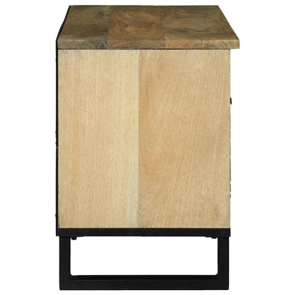 Mediakast met lade met plank met opslag Bruin 80 x 33.5 x 46 cm massief mangohout