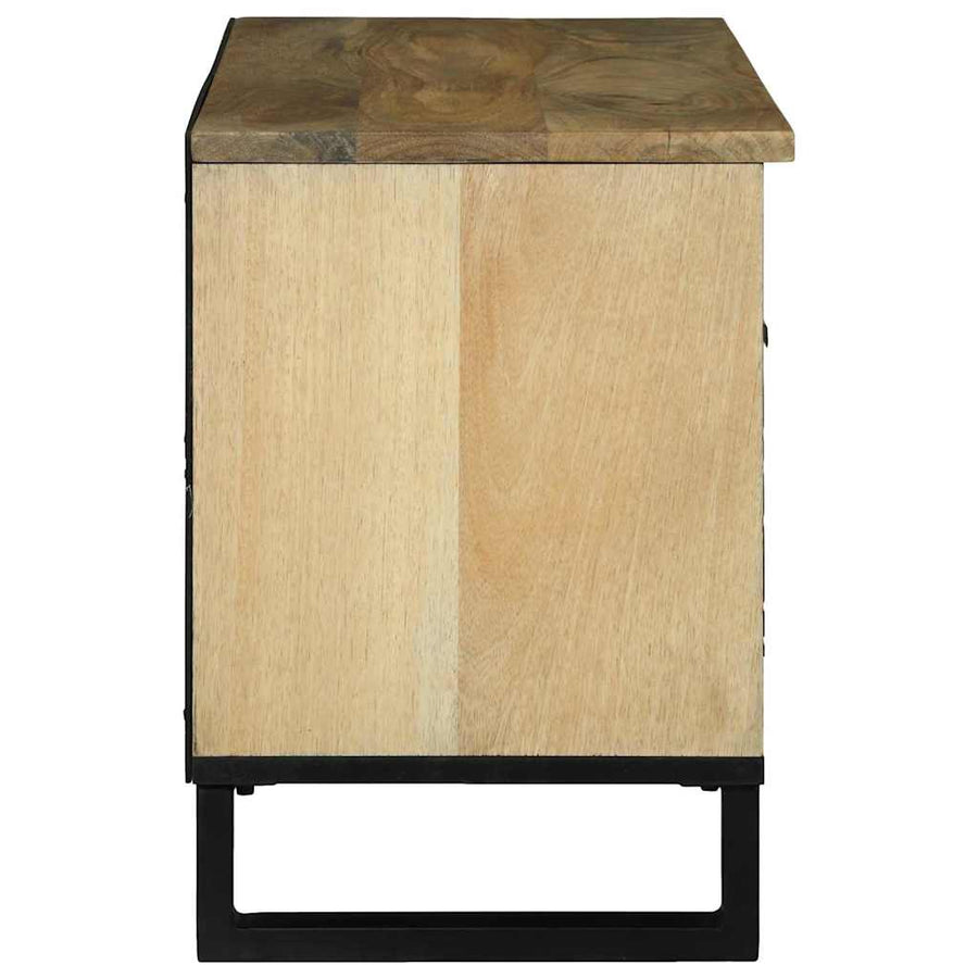Mediakast met lade met plank met opslag Bruin 80 x 33.5 x 46 cm massief mangohout