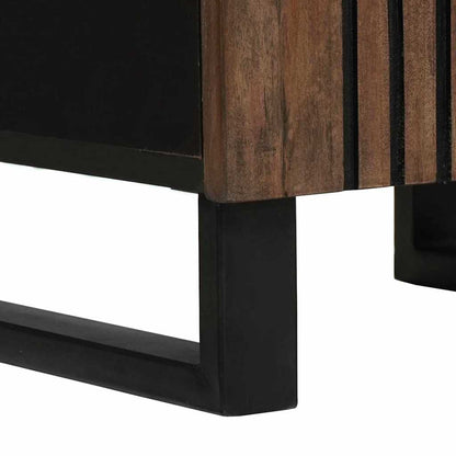 Badkamermeubelsets met lade met plank Gestreept met opslag met de deur Bruin 38 x 33 x 160 cm