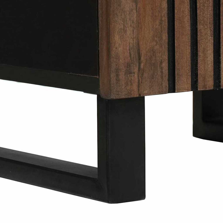 Badkamermeubelsets met lade met plank Gestreept met opslag met de deur Bruin 38 x 33 x 160 cm