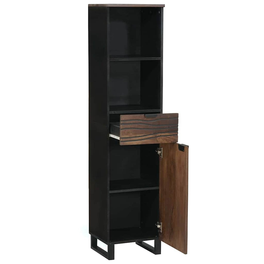 Badkamermeubelsets met lade met plank Gestreept met opslag met de deur Bruin 38 x 33 x 160 cm