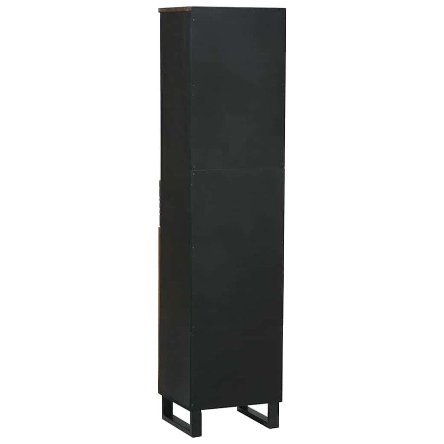 Badkamermeubelsets met lade met plank Gestreept met opslag met de deur Bruin 38 x 33 x 160 cm