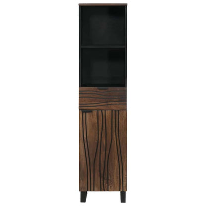 Badkamermeubelsets met lade met plank Gestreept met opslag met de deur Bruin 38 x 33 x 160 cm