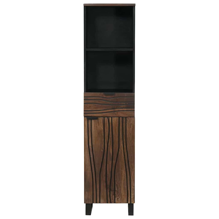 Badkamermeubelsets met lade met plank Gestreept met opslag met de deur Bruin 38 x 33 x 160 cm