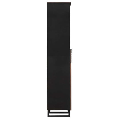 Badkamermeubelsets met lade met plank Gestreept met opslag met de deur Bruin 38 x 33 x 160 cm
