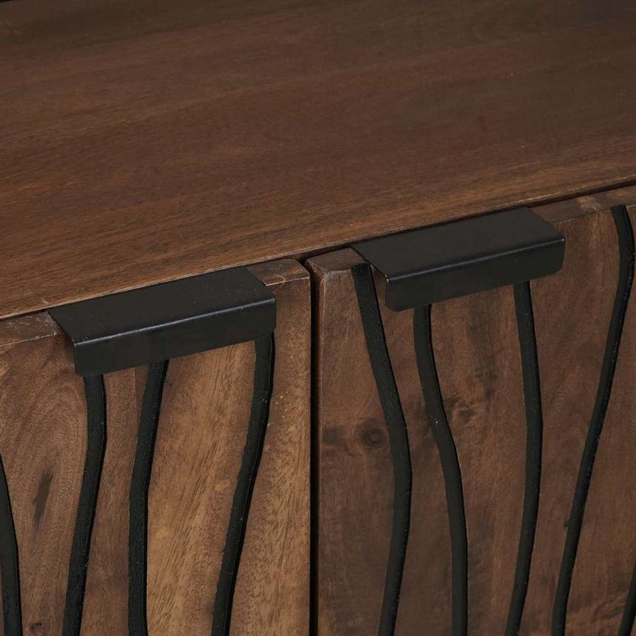 Media-opslagkasten en rekken met plank Anders met opslag Bruin 60 x 33.5 x 75 cm