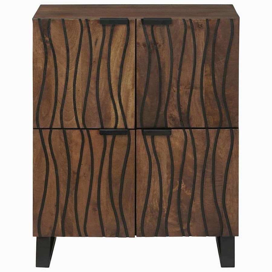 Media-opslagkasten en rekken met plank Anders met opslag Bruin 60 x 33.5 x 75 cm