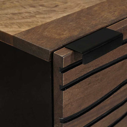 Highboard Notenhout met plank Anders met opslag met de deur Bruin 40 x 33.5 x 110 cm