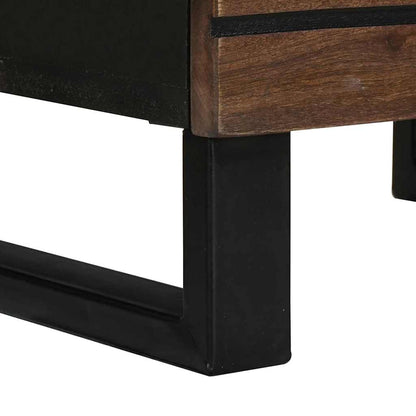 Highboard Notenhout met plank Anders met opslag met de deur Bruin 40 x 33.5 x 110 cm