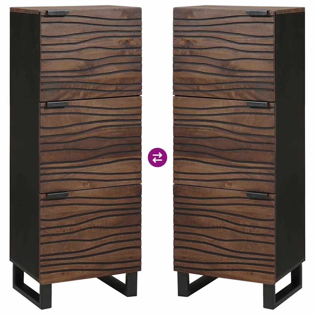 Highboard Notenhout met plank Anders met opslag met de deur Bruin 40 x 33.5 x 110 cm