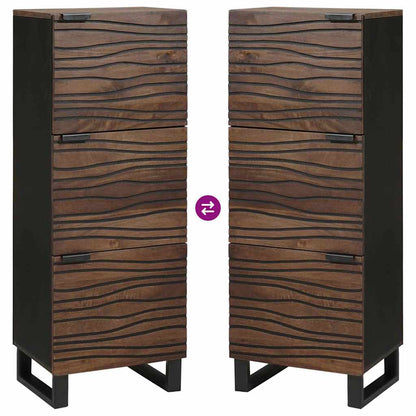 Highboard Notenhout met plank Anders met opslag met de deur Bruin 40 x 33.5 x 110 cm